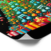 Christmas Tree Musical Note Music Teacher Musician Poster (Ecke)