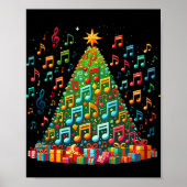 Christmas Tree Musical Note Music Teacher Musician Poster (Vorne)