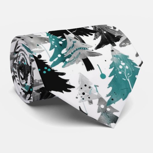 Christmas Tree Neck Tie Krawatte (Gerollt)