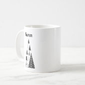 Christmas Tree Newlywed Couple Friend Minimalistis Kaffeetasse (Vorderseite Links)