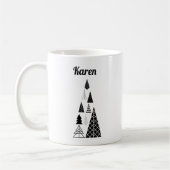 Christmas Tree Newlywed Couple Friend Minimalistis Kaffeetasse (Links)