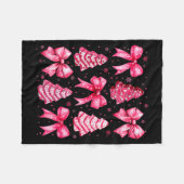 Christmas Tree Nk Cake Coquette Christmas Xmas Gir Fleecedecke (Vorderseite (Horizontal))