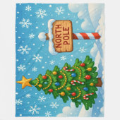 Christmas Tree North Pole Blanket Fleecedecke (Vorderseite)