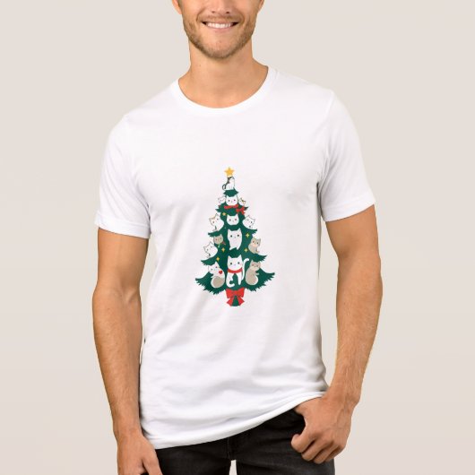 Christmas Tree of Kitties by Sandra Boynton Tri-Blend Shirt (Vorderseite)