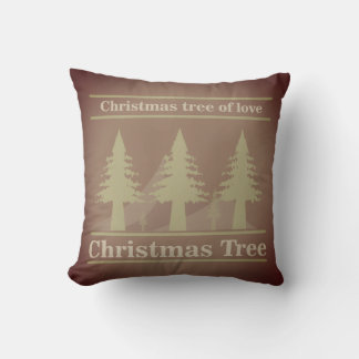 christmas tree of love Throw Pillow Kissen