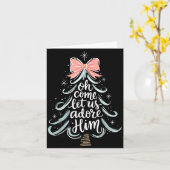 Christmas Tree Oh Come Let Jesus Us Adore Him Coqu Karte (Gelbe Blume)