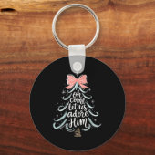 Christmas Tree Oh Come Let Jesus Us Adore Him Coqu Schlüsselanhänger (Vorderseite)