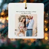 Christmas Tree on Cessna Airplane Photo Funny Keramikornament