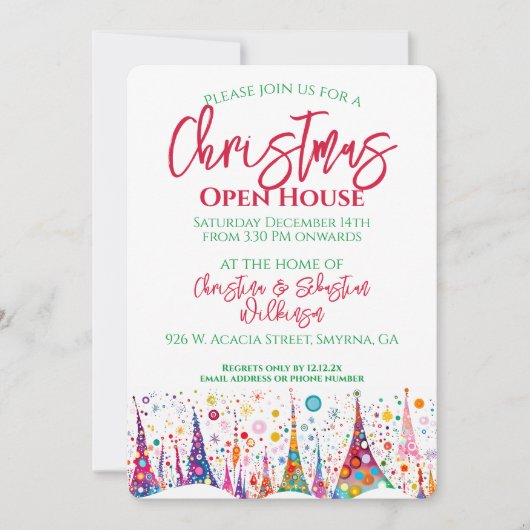 Christmas Tree Open House Einladung (Vorderseite)