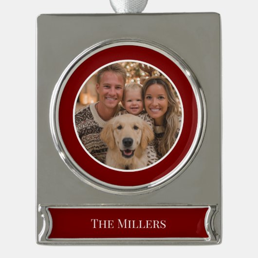 Christmas Tree Ornament Add Your Photo and Text (Vorderseite)