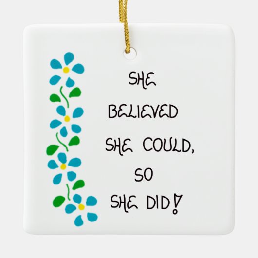 Christmas Tree Ornament - Quote about Women (Vorderseite)