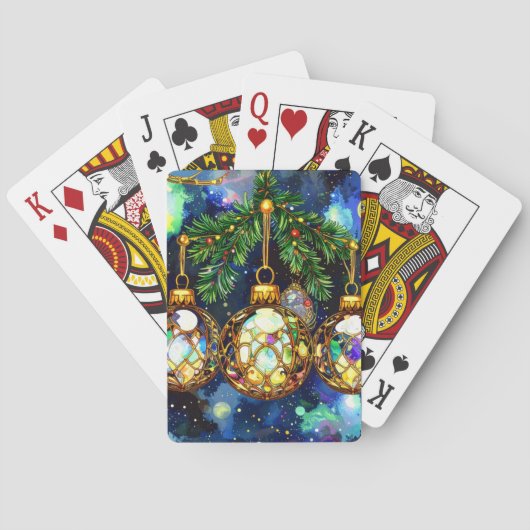 Christmas Tree Ornaments Holiday Games Spielkarten (Rückseite)