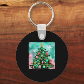 Christmas Tree Ornaments Holiday Xmas Lights Men W Schlüsselanhänger (Vorderseite)