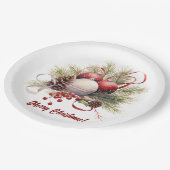 Christmas Tree Ornaments Pine Cones Pappteller (Schrägansicht)