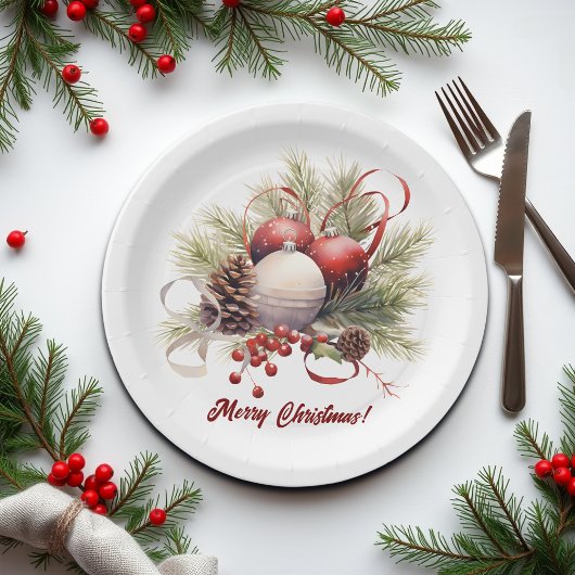 Christmas Tree Ornaments Pine Cones Pappteller