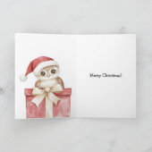 Christmas Tree Owl in a Box Karte (Innenseite)