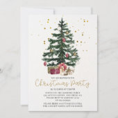 Christmas Tree Party Invitation | Elegant Holiday Einladung (Vorderseite)