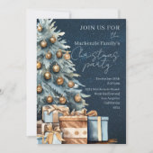 Christmas Tree Party Personalized Invitation Feiertagskarte (Vorderseite)