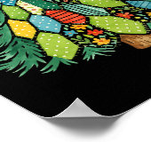 Christmas Tree Patchwork Coquette Bow Xmas Holiday Poster (Ecke)