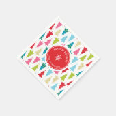 CHRISTMAS TREE PATTERN Festlich modern minimalisti Serviette (Ecke)