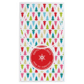 CHRISTMAS TREE PATTERN Festlich modern minimalrot Kleine Geschenktüte (Rückseite)