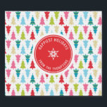 CHRISTMAS TREE PATTERN Festlich modern minimalrot Schaumweinetikett<br><div class="desc">von kat massard >>> kat@simplysweetPAPERIE.com <<<< Stilvoll & festlich, Weihnachtsbaumdesign, personalisiert mit Ihrem eigenen Holiday Logo! Teilen Sie die Freude! - - - - - - - - - - - - - - - - - - - - - - - - - - - Karo aus meinem Geschäft...</div>