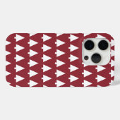 Christmas Tree Pattern Geometric | Scandi Dark Red Case-Mate iPhone Hülle (Rückseite (Horizontal))