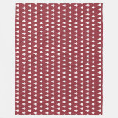 Christmas Tree Pattern Geometric | Scandi Dark Red Fleecedecke (Vorderseite)
