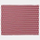 Christmas Tree Pattern Geometric | Scandi Dark Red Fleecedecke (Vorderseite (Horizontal))