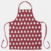 Christmas Tree Pattern Geometric | Scandi Dark Red Schürze (Vorderseite)
