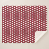 Christmas Tree Pattern Geometric | Scandi Dark Red Sherpadecke (Vorderseite (Horizontal))