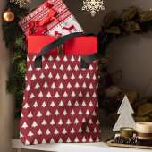 Christmas Tree Pattern Geometric | Scandi Dark Red Tasche