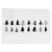 CHRISTMAS TREE PATTERN GIFT BAG GROßE GESCHENKTÜTE (Rückseite)