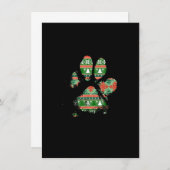 Christmas Tree Pattern Knit Muddy Messy Dog Paw Pr Einladung (Vorne/Hinten)