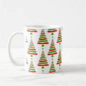 Christmas tree pattern red and green doodle b kaffeetasse (Links)