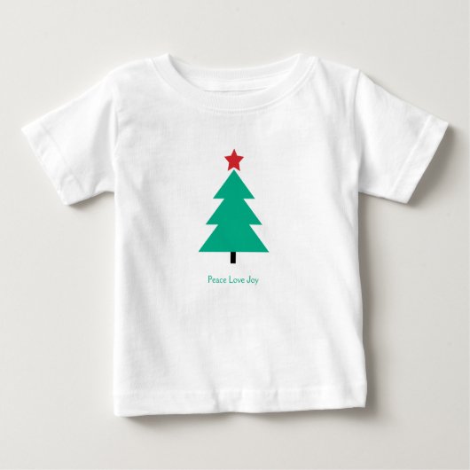 Christmas Tree Peace Liebe Joy Baby T-shirt (Vorderseite)