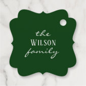 Christmas Tree Peacock Thank You Card  Geschenkanhänger (Rückseite)