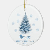 Christmas Tree Personalized Baby's First Christmas Keramik Ornament (Links)