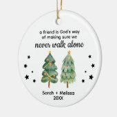 Christmas Tree Personalized Best Friend Name Keramik Ornament (Links)