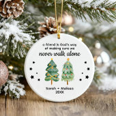 Christmas Tree Personalized Best Friend Name Keramik Ornament