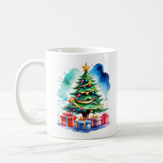 Christmas Tree Personalized Mug Kaffeetasse (Links)