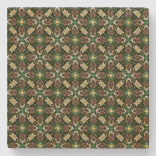 Christmas Tree Pine Cones Pattern Steinuntersetzer (Vorderseite)