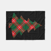 Christmas Tree Plaid Pattern Red Green Holiday For Fleecedecke (Vorderseite (Horizontal))