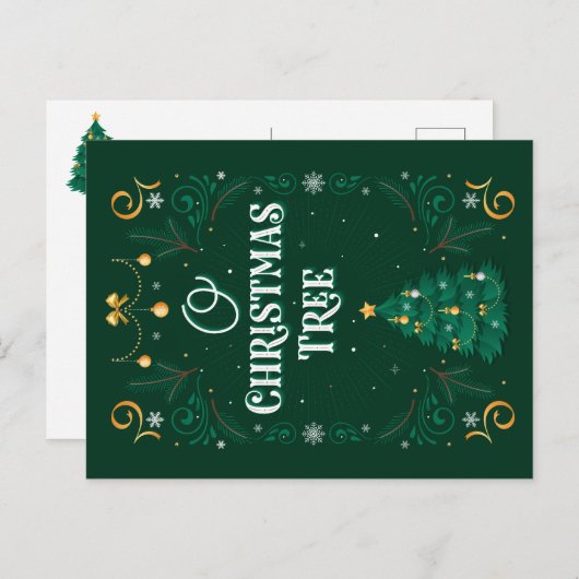 Christmas Tree Postcard Feiertagspostkarte (Vorne/Hinten)