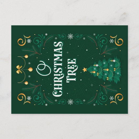 Christmas Tree Postcard Feiertagspostkarte (Vorderseite)