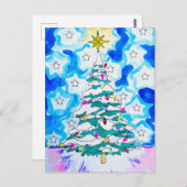 Christmas Tree Postcard Postkarte (Vorne/Hinten)