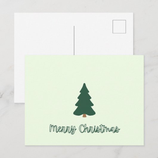 Christmas Tree Postkarte (Vorne/Hinten)