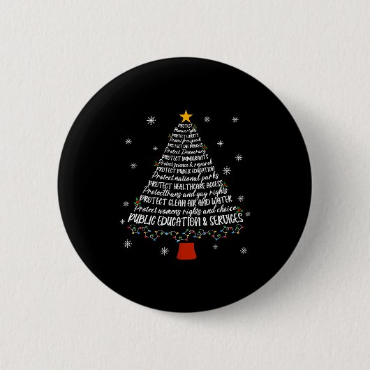 Christmas Tree Protect Human Rights Protect Libert Button (Vorderseite)