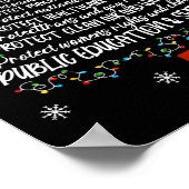 Christmas Tree Protect Human Rights Protect Libert Poster (Ecke)