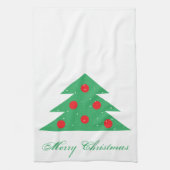 Christmas Tree Red Green Frohe Weihnachtsküche T Geschirrtuch (Vertikal)